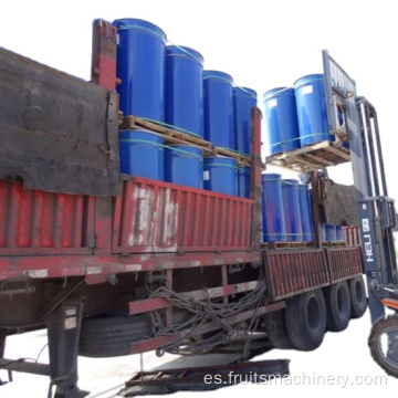 Bolsa aséptica grande en la máquina de llenado de tambor